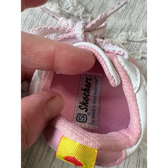 Build A Bear Workshop BABW Skechers Tennis Shoes Sneakers Pink Flower Charm - Picture 3 of 3